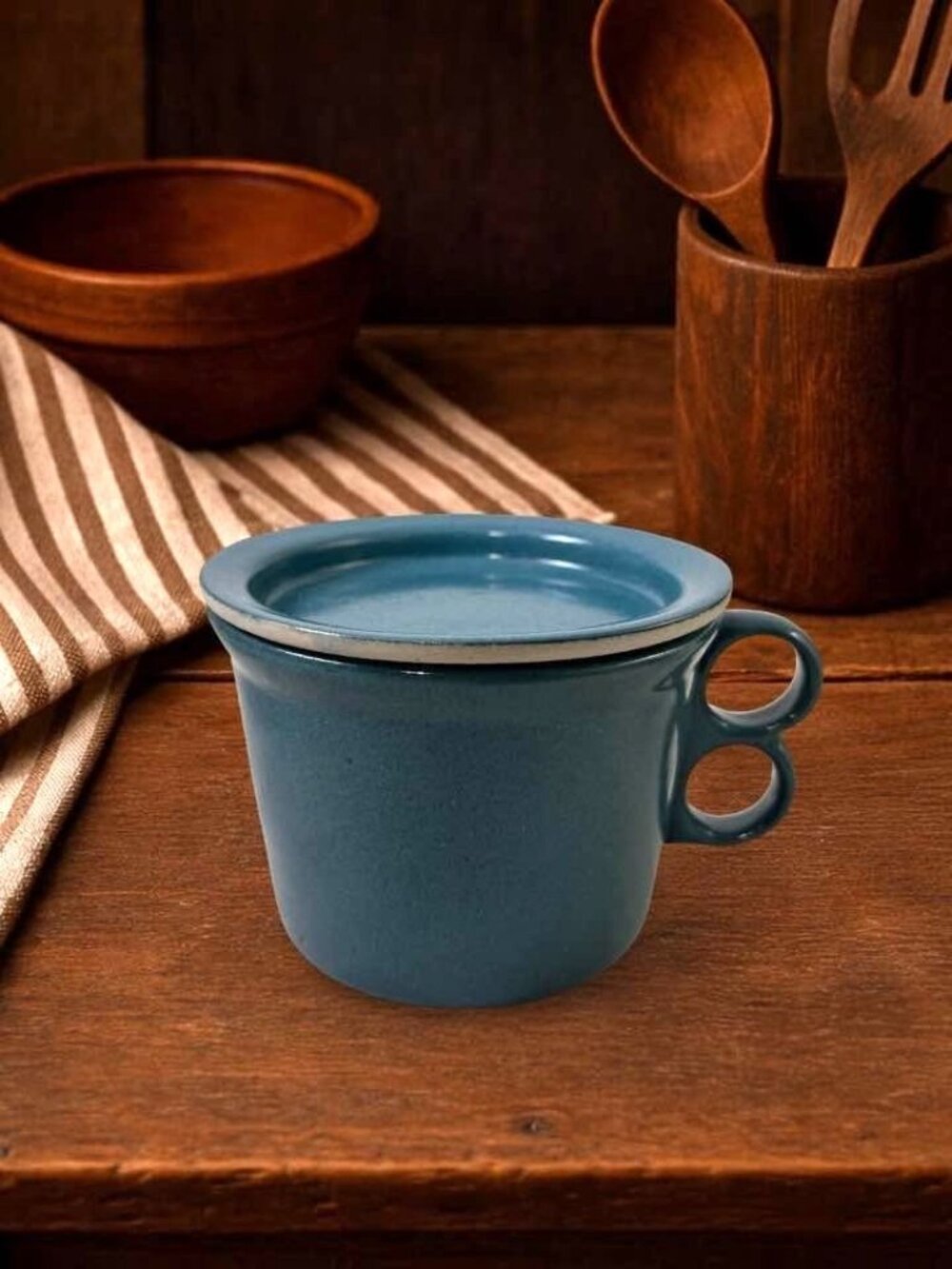 Vintage Bennington Potters #1537 Trigger Handle Mug & #1538 Coaster David Gil M